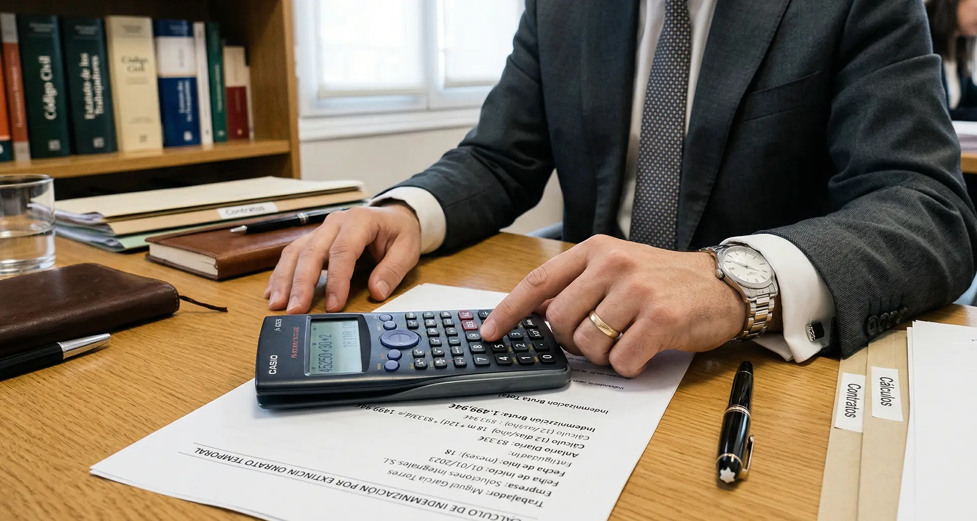 Cálculo de indemnización por extinción de contrato temporal